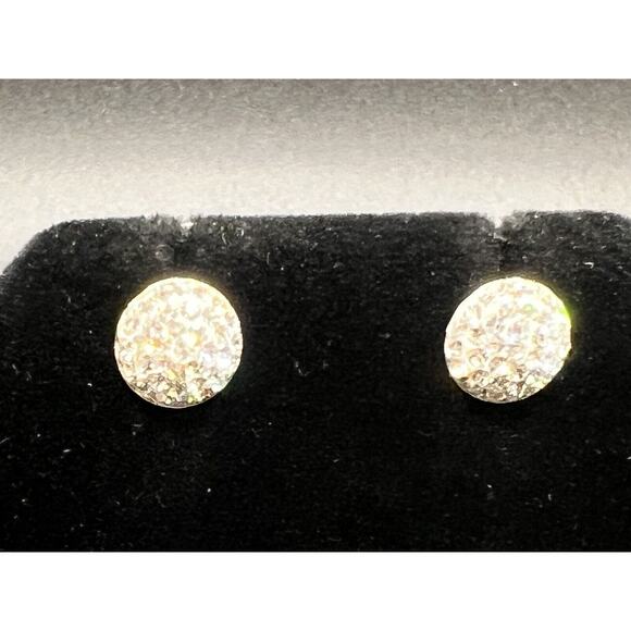 Vintage Sterling Silver ATI 925 CH Cluster Stud Pierced Earrings - Picture 1 of 3